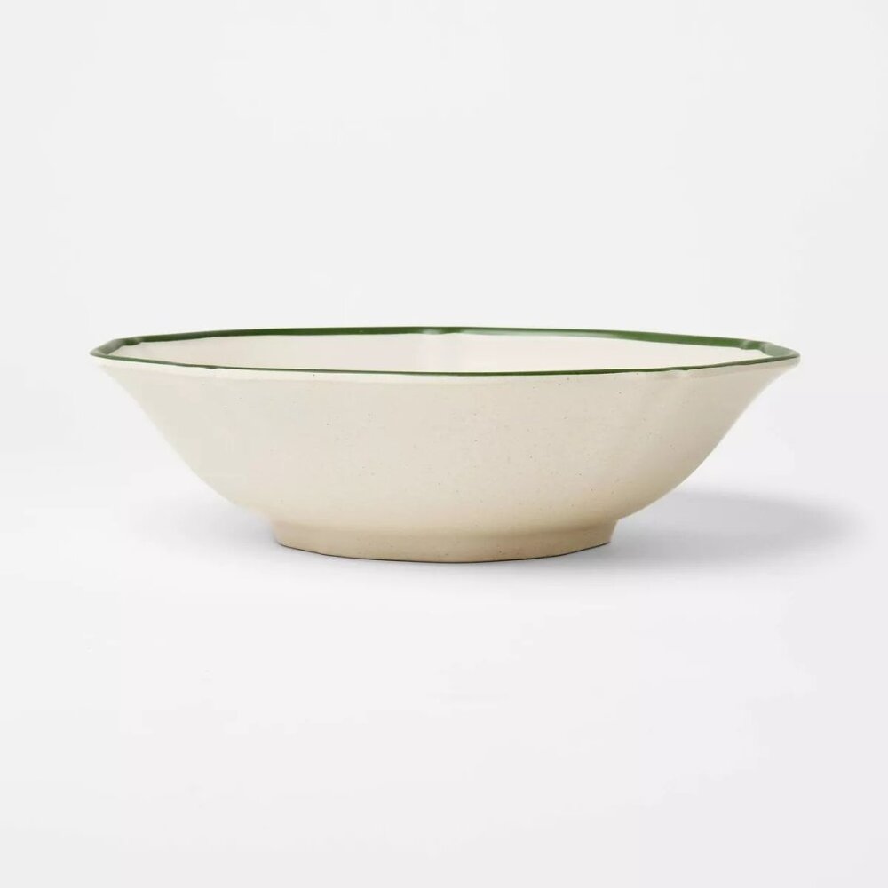 102oz‎ Melamine Serving Bowl Green Edge - Threshold Studio McGee - Target 2025